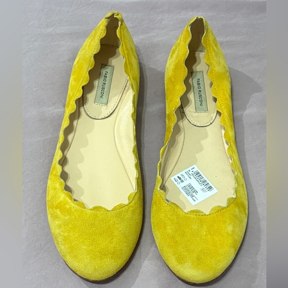 Suede Fabio Rusconi scalloped Ballet flats - Picture 7 of 13